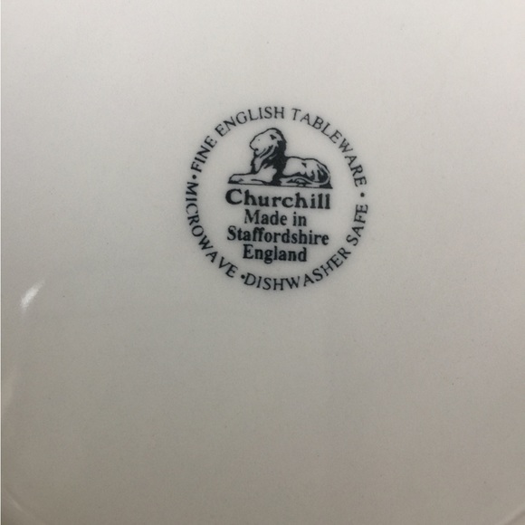 English Churchill brand colorful 24 cm dinner plates 6 Pc set orange pears print - Picture 2 of 3